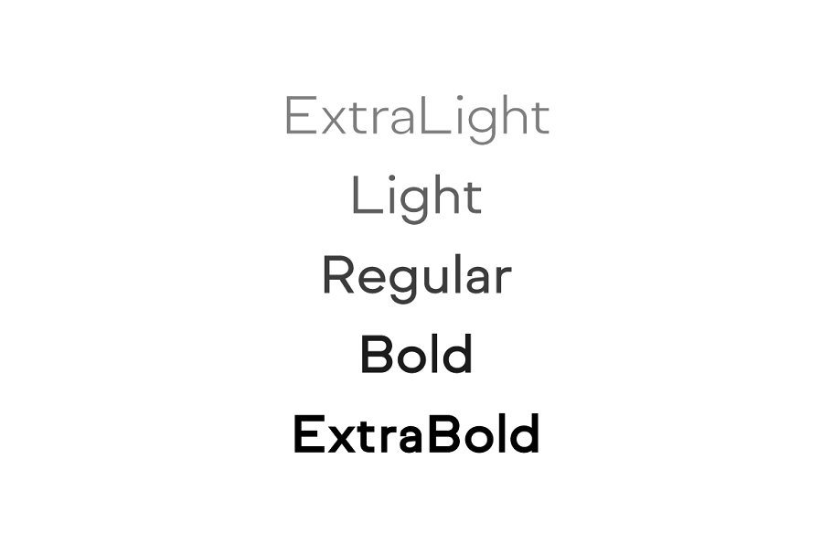 Пример шрифта Normal Extra Light